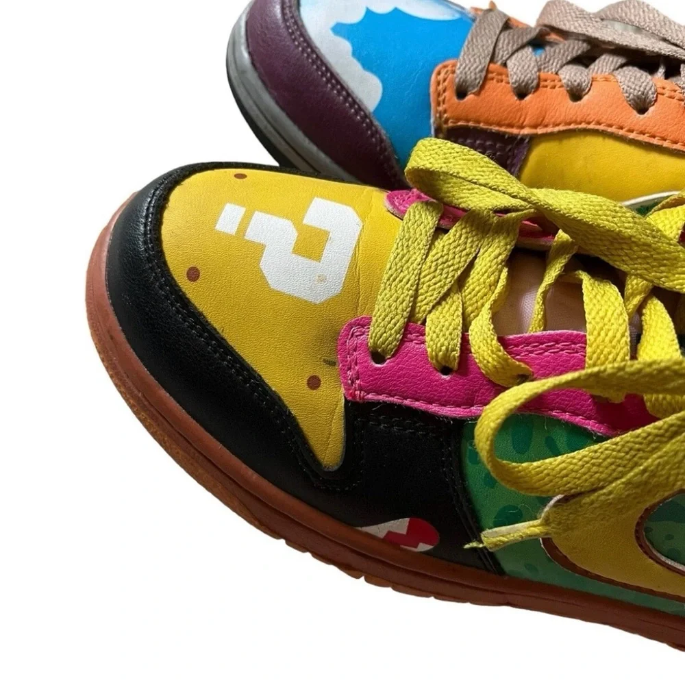 Nike SB Dunk Low Custom women's 8 What the Super Mario Sneakers Shoes No Box‎ ✅